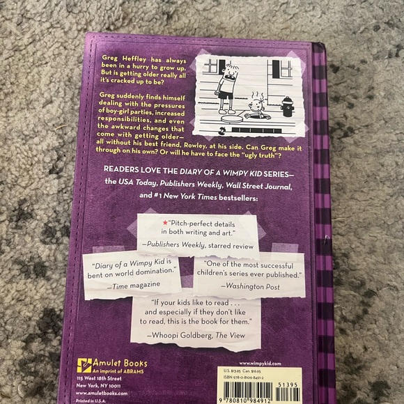 Diary of a Wimpy Kid Book 5 The Ugly Truth by Jeff Kinney Hard Cover - Picture 3 of 4